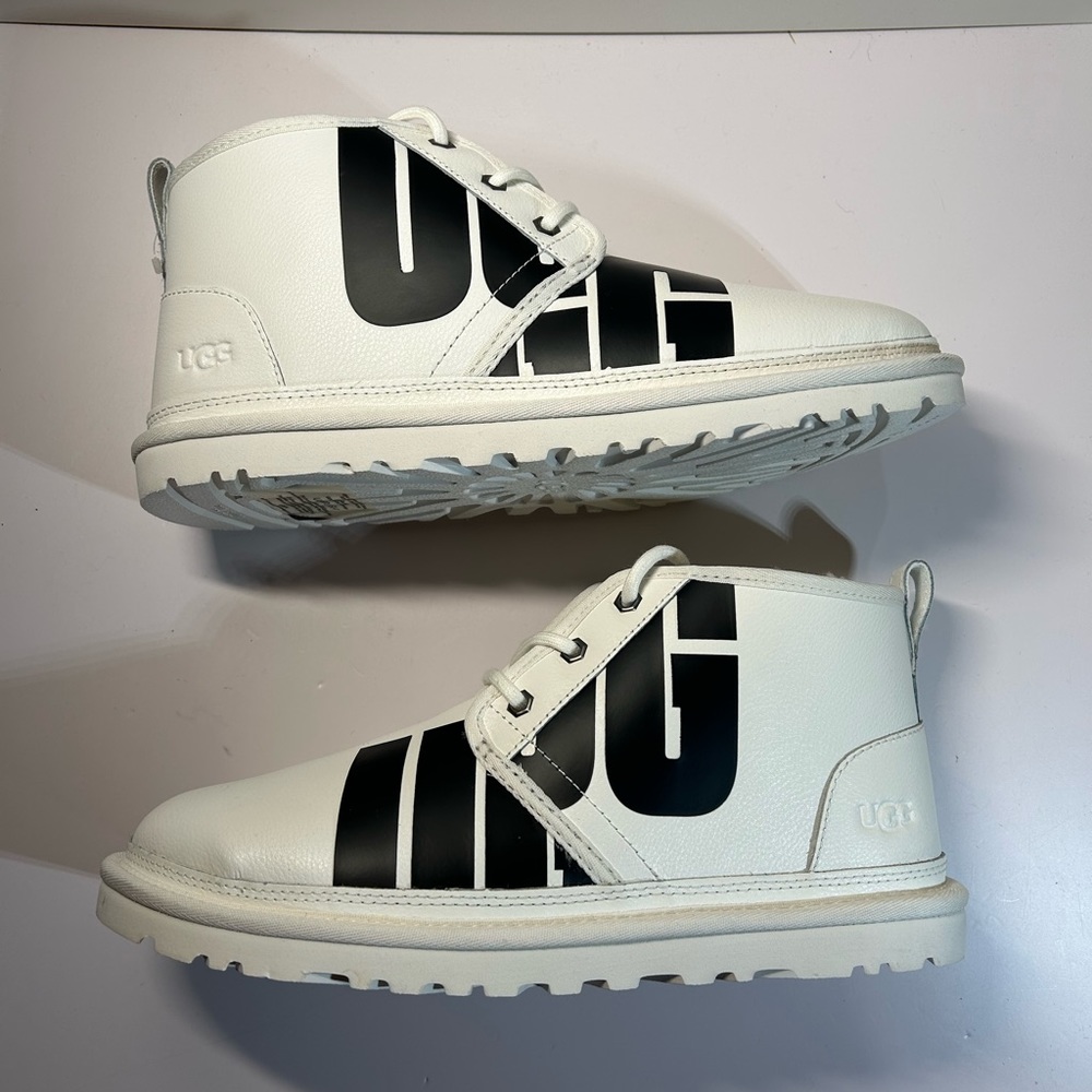NEW Uggs Men’s Neumel Chops 1129470 Pebbled White Men SZ 9 Women size 10.5 New